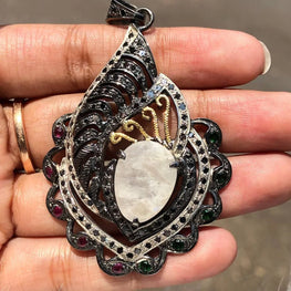 Opal Gemstone Sterling Silver Pendant