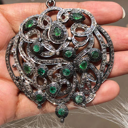 Art Deco Style Sterling Silver Pendant