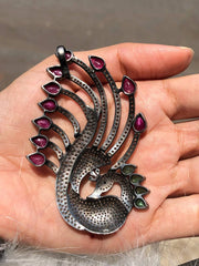 Peacock Shape Sterling Silver Pendant