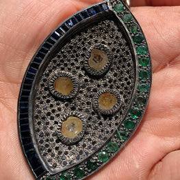 Art Deco Unique Silver Pendant