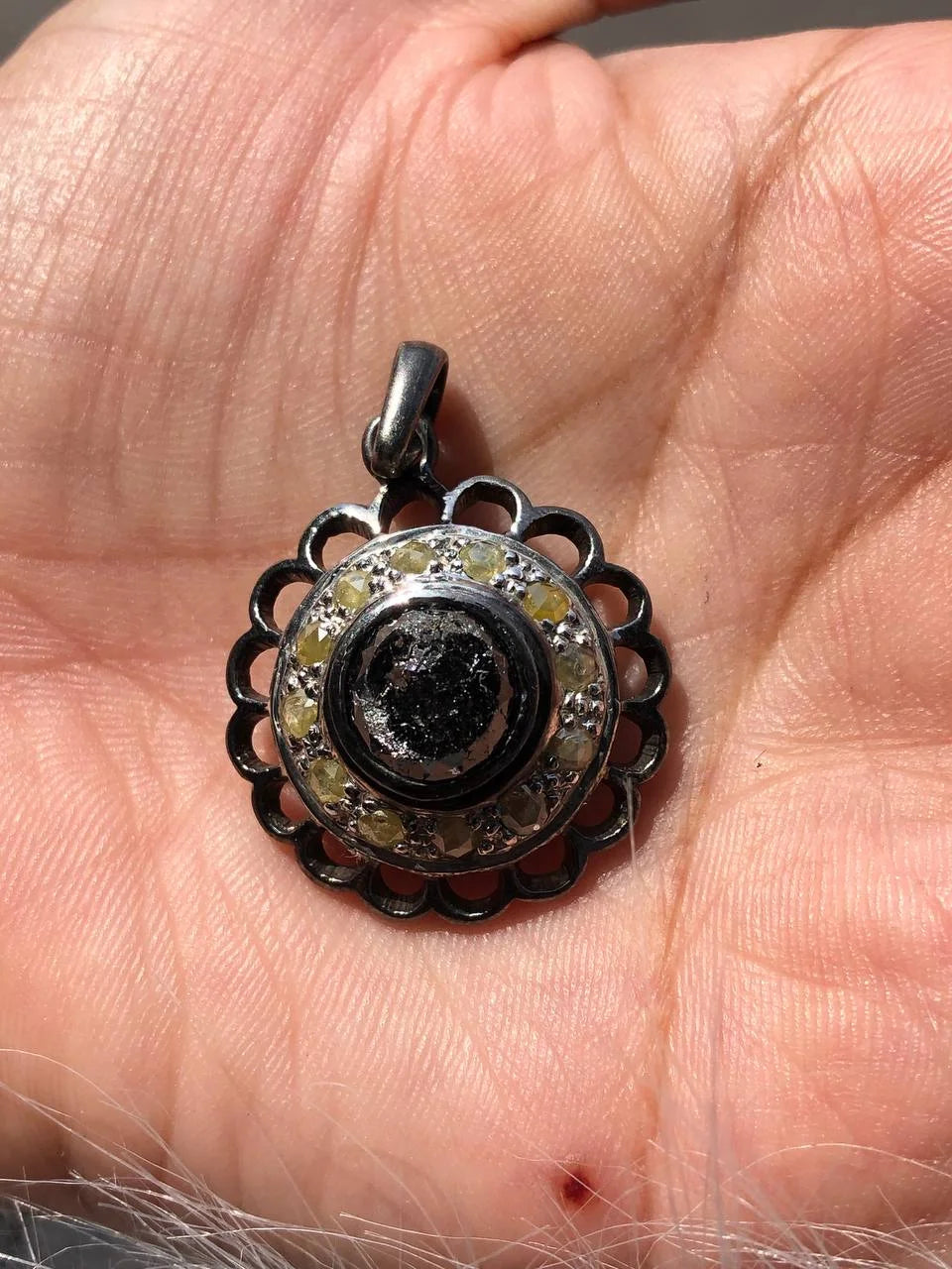 Art Deco Natural Diamond Pendant