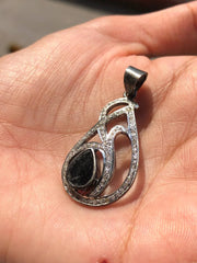 Natural Diamond Silver Pendant