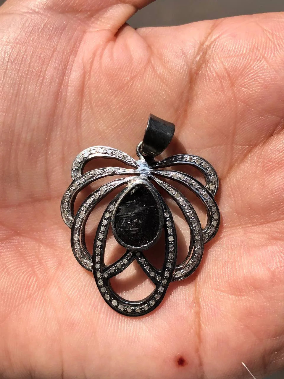 Unique Deco Sterling Silver Pendant