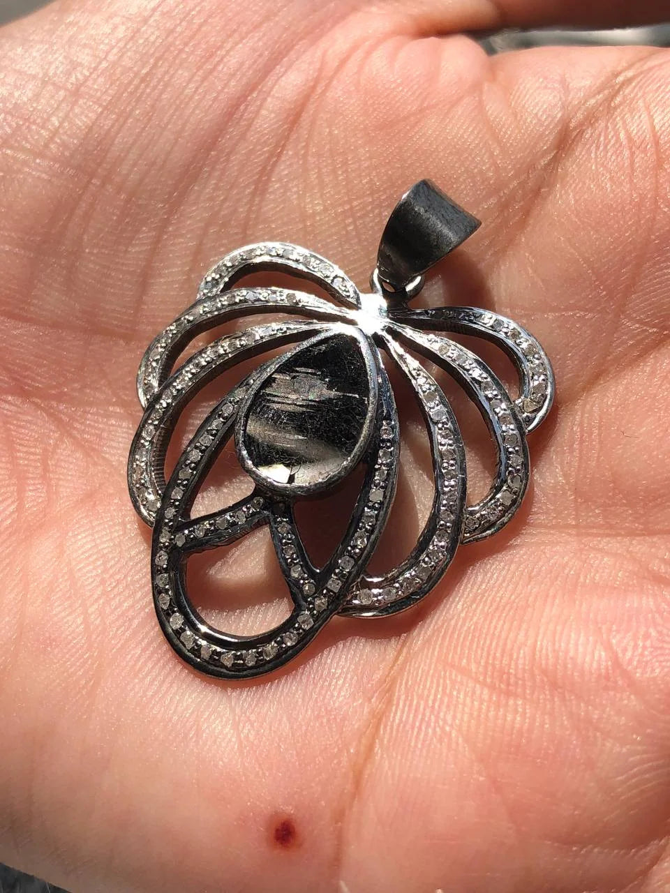 Unique Deco Sterling Silver Pendant