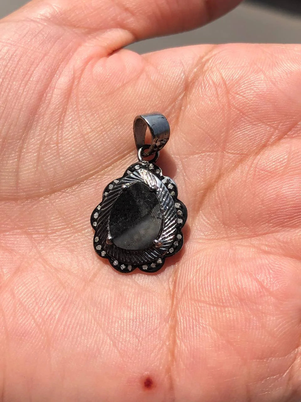 Oval Cut Natural Diamond Pendant