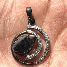 Pear Cut Sterling Silver Pendant