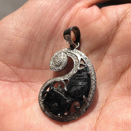 Art Deco Tiny Sterling Silver Pendant