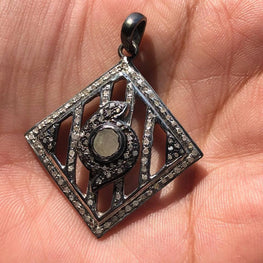 Square Art Deco Vintage Pendant