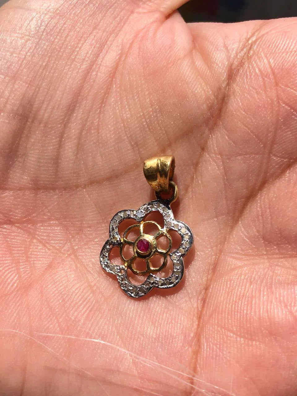 Floral Statement Silver Pendant