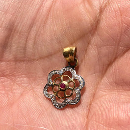 Floral Statement Silver Pendant