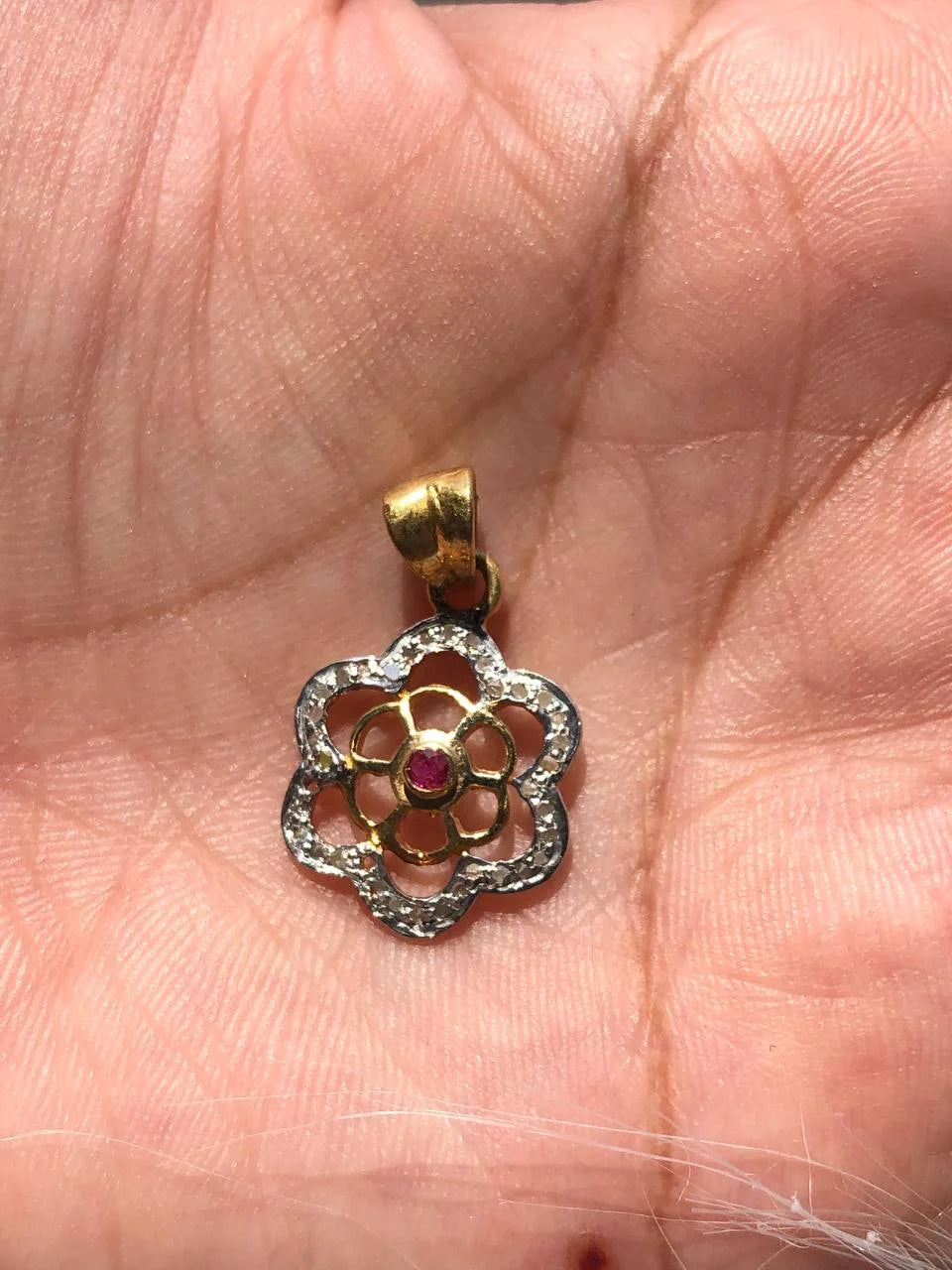 Floral Statement Silver Pendant
