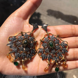 Art Deco Silver Boho Earrings