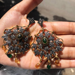 Art Deco Silver Boho Earrings