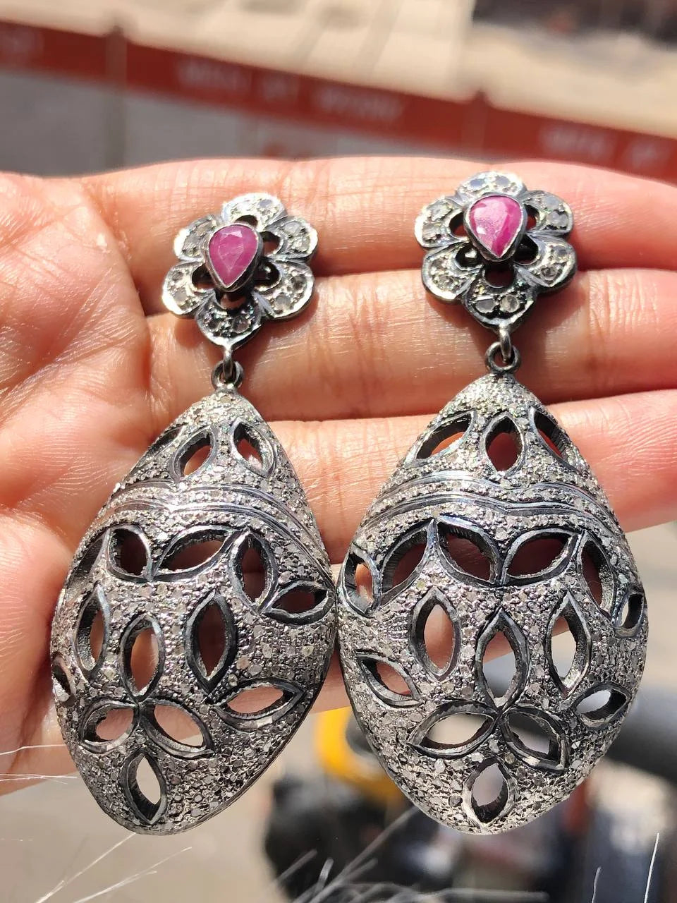 Vintage Art Deco 925 Sterling Silver Earrings: Unique & Delicate Collection