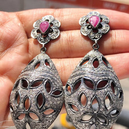 Art Deco Silver Delicated Earring