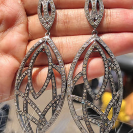 Exquisite 925 Sterling Silver Dangle Earrings: Vintage & Unique