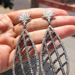 Vintage Sterling Silver Drop Earrings