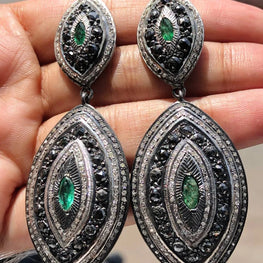 Vintage Collection: Antique Traditional Style 925 Sterling Silver Earring