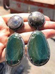 Antique Gemstone Dangle Earring