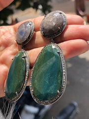 Antique Gemstone Dangle Earring