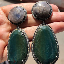 Antique Gemstone Dangle Earring