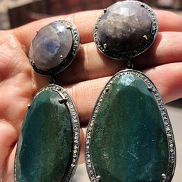 Antique Gemstone Dangle Earring
