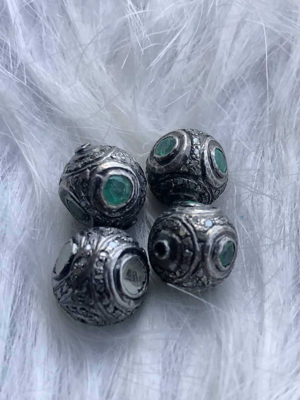 Vintage Style Sterling SIlver Beads
