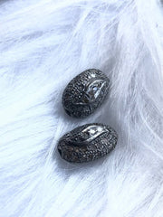Oval Shape Vintage Silver Beads