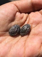 Oval Shape Vintage Silver Beads