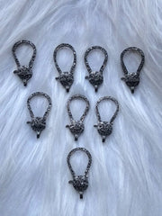 Natural Diamond Unique Silver Keychain