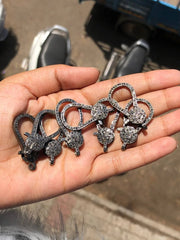 Natural Diamond Unique Silver Keychain