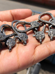 Natural Diamond Unique Silver Keychain