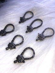 Floral Keychain Sterling SIlver