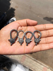 Floral Keychain Sterling SIlver