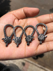 Floral Keychain Sterling SIlver