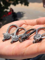 Floral Keychain Sterling SIlver