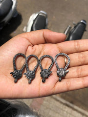 Floral Keychain Sterling SIlver