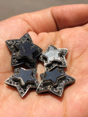 Star Shape Natural Diamond Charm For Jewelry