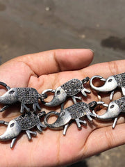 Elephant Shape Keychain Natural Diamond