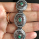 Oval Cut Emerald Art Deco Silver Bracelet
