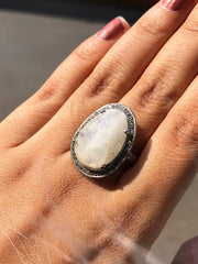 Oval Cut Opal Stunning Silver Ring