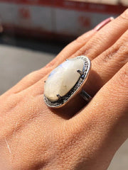 Oval Cut Opal Stunning Silver Ring