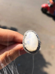 Oval Cut Opal Stunning Silver Ring