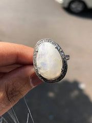 Oval Cut Opal Stunning Silver Ring