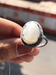 Oval Cut Opal Stunning Silver Ring