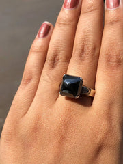 Emerald Cut Sterling Silver Ring