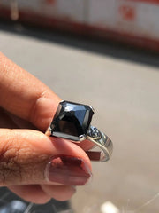 Emerald Cut Sterling Silver Ring