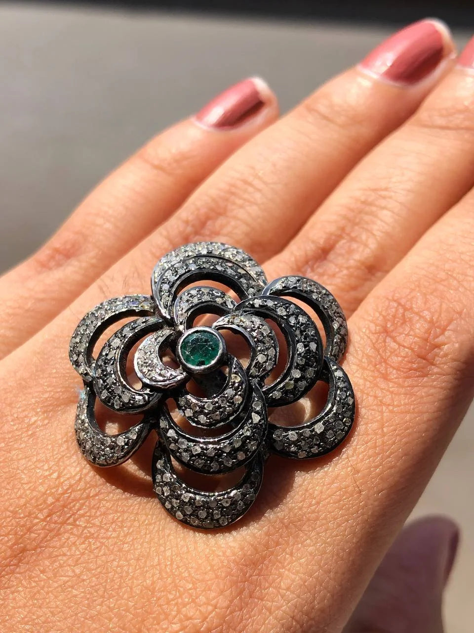 Art Deco Floral Stunning Ring
