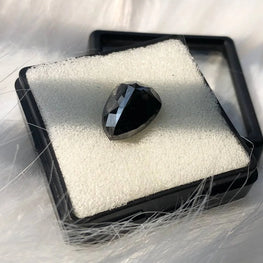 Pear Cut Natural Black Loose Diamond