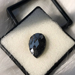 8.2 Ct Natural Pear Shape Black Diamond Exquisite for High-End Jewelry Designs